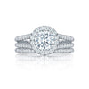 Tacori Engagement Engagement Ring Petite Crescent Halo Engagement Setting
