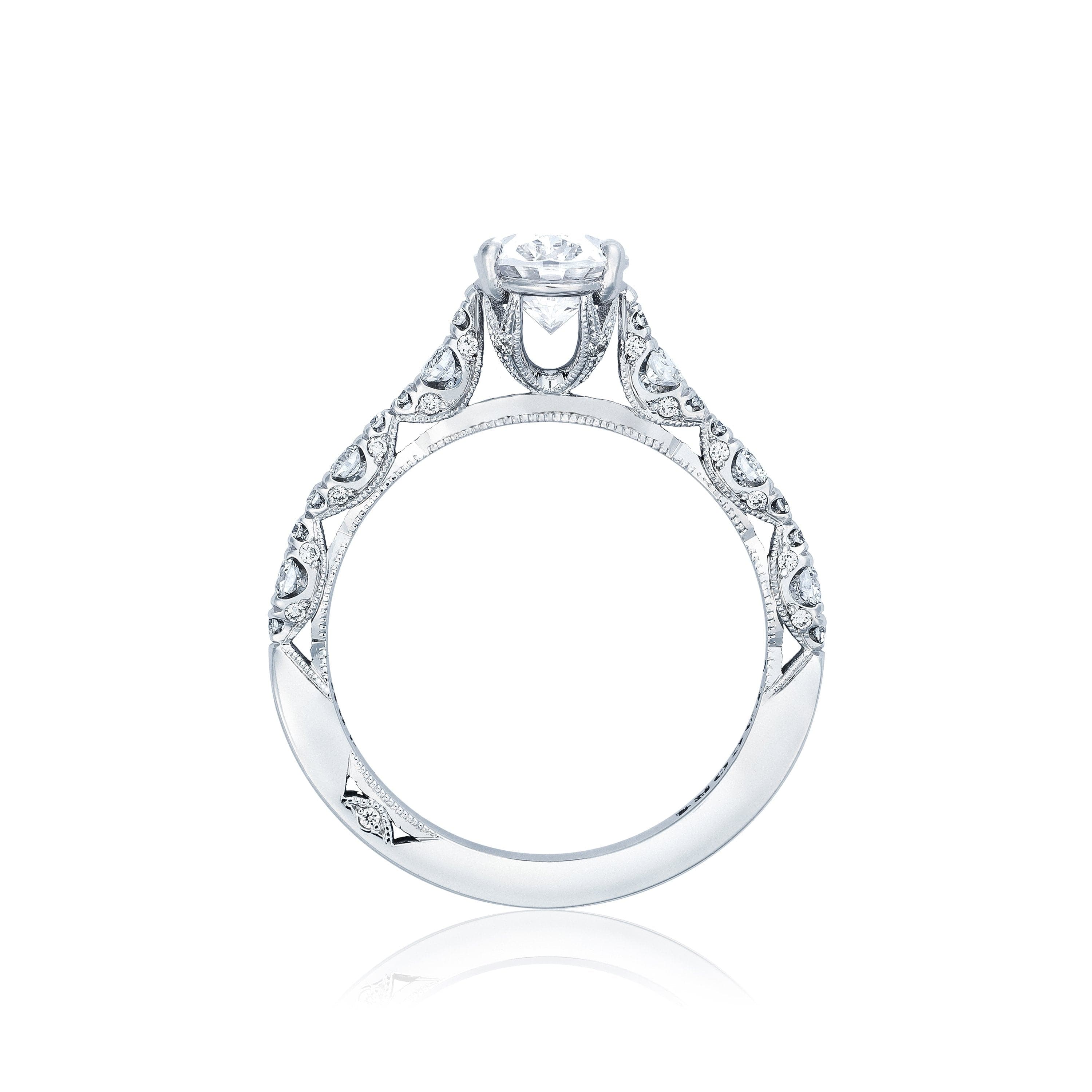 Tacori Engagement Engagement Ring Petite Crescent Solitaire Setting 8x6mm / 6.5