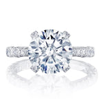 Tacori Engagement Engagement Ring Platinum Petite Crescent RoyalT Solitaire Setting 9.0mm / 6.5