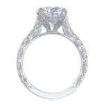 Tacori Engagement Engagement Ring Platinum Petite Crescent RoyalT Solitaire Setting 9.0mm / 6.5