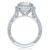 Tacori Engagement Engagement Ring Platinum Round with Cushion Halo Engagement Setting 8.0mm / 6.5