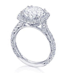 Tacori Engagement Engagement Ring Platinum Round with Cushion Halo Engagement Setting 8.0mm / 6.5