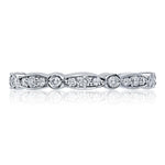 Tacori Engagement Wedding Band Platinum Sculpted Crescent Diamond Eternity Band 6.5