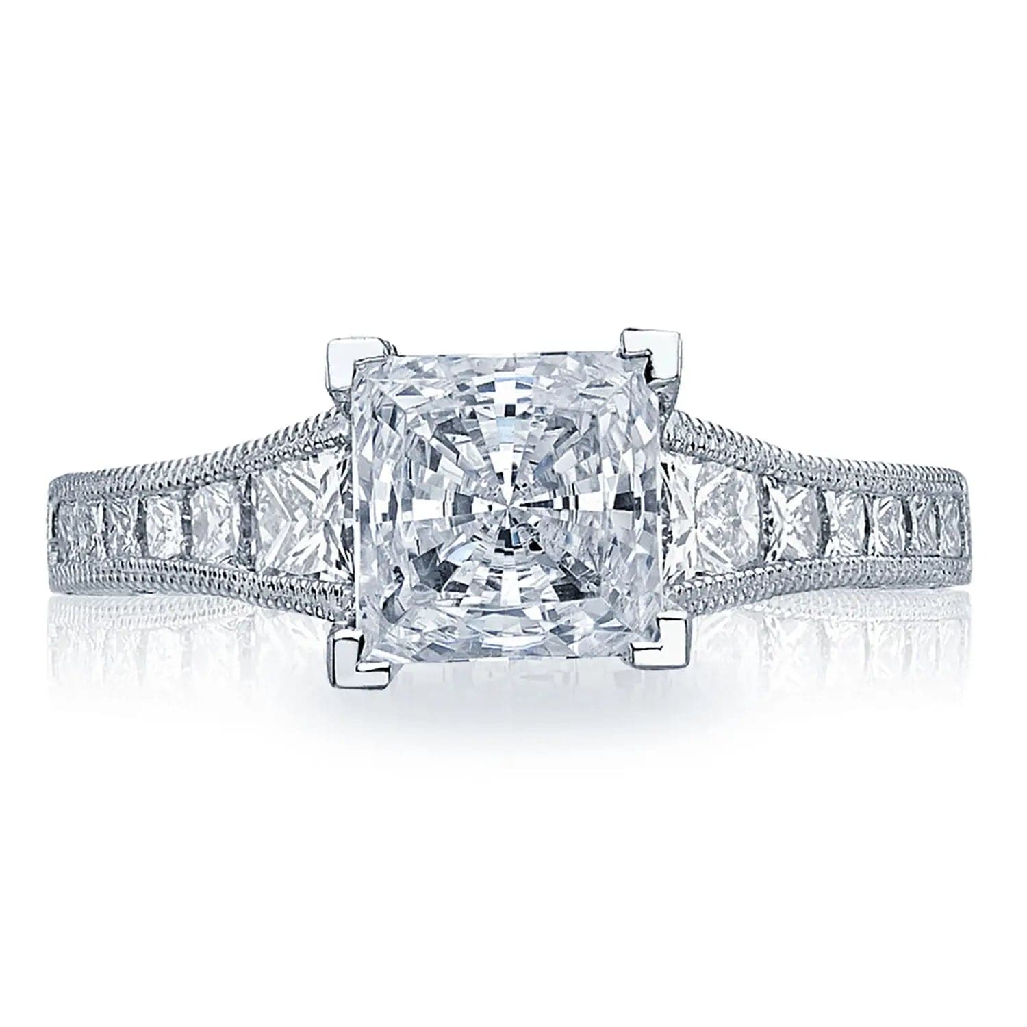 Tacori Engagement Engagement Ring Platinum Tacori Tapered Princess Cut Engagement Ring Mounting 5.5mm / 6.5