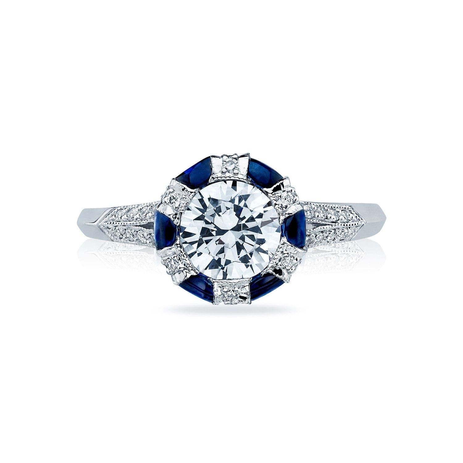 Tacori Engagement Engagement Ring Simply Tacori Sapphire Halo Engagement Setting 6.5mm / 6.5