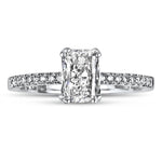 Tacori Engagement Engagement Ring White Gold 1.01cts Radiant Cut Coastal Crescent Diamond Band Solitaire Engagement Ring 6.5
