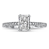 Tacori Engagement Engagement Ring White Gold 1.01cts Radiant Cut Coastal Crescent Diamond Band Solitaire Engagement Ring 6.5
