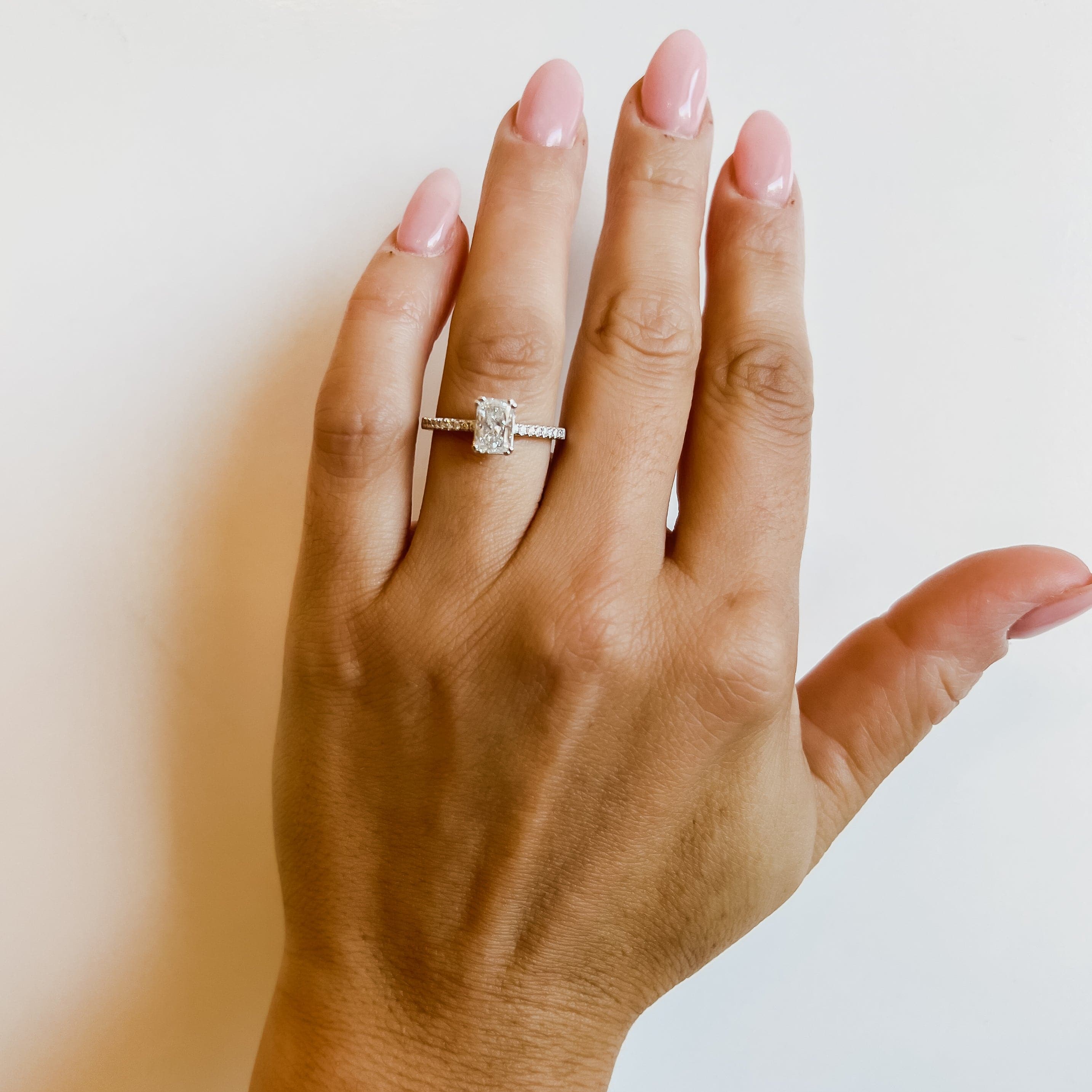 Tacori Engagement Engagement Ring White Gold 1.01cts Radiant Cut Coastal Crescent Diamond Band Solitaire Engagement Ring 6.5