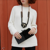 Wildwood Oyster Co. Bag Black Leather Clutch with Chunky Zipper