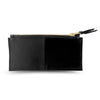 Wildwood Oyster Co. Bag Black Leather Clutch with Chunky Zipper