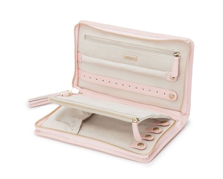 WOLF Caroline Jewelry Portfolio Travel Case - Rose Quartz – Springer's