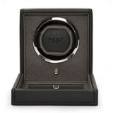 WOLF Designs Watch Winder Single Cub Watch Winder with Cover - Black