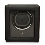 WOLF Designs Watch Winder Single Cub Watch Winder with Cover - Black