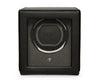 WOLF Designs Watch Winder Single Cub Watch Winder with Cover - Black