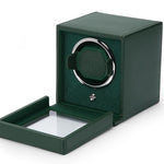 WOLF Designs Watch Winder Single Cub Watch Winder with Cover - Green