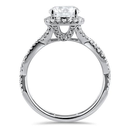 Zeghani Engagement Ring Blindingly Beautiful Twisted Halo Engagement Setting 6.5